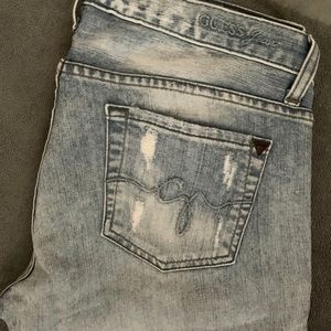 Guess Size 29 Foxy Flare Distressed Jeans